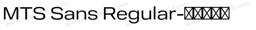 MTS Sans Regular字体转换